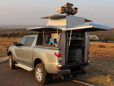 Scorpion surveillance canopy on standard 4x4 double cab